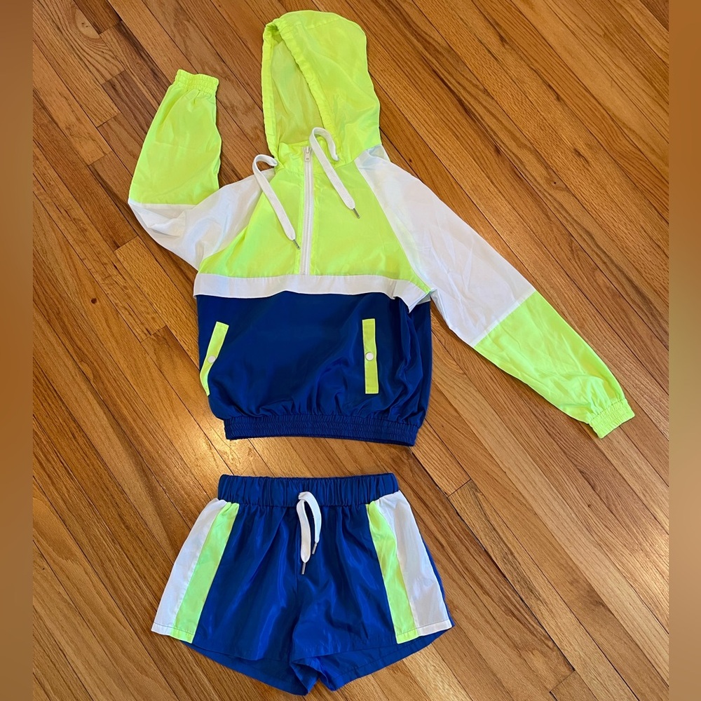 Colorblock Windbreaker Set